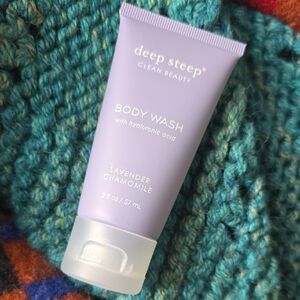 Deep Steep Clean Beauty Body Wash Lavender Chamomile 2oz Travel Size Tube